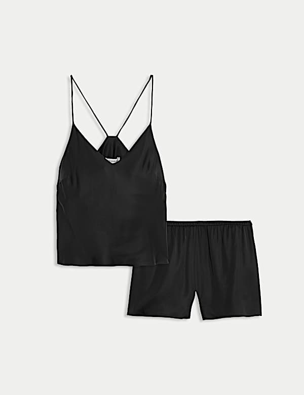 Ensemble pyjashort style caraco en satin - CH