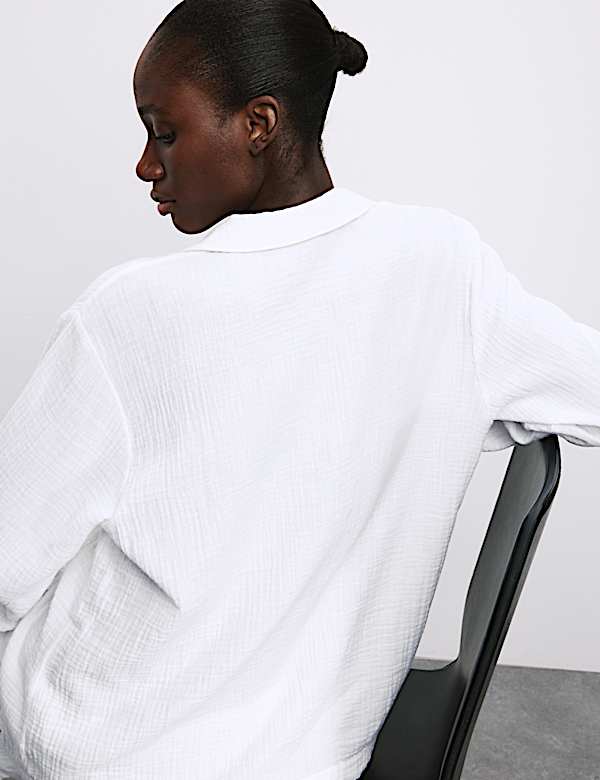 Pure Cotton Muslin Revere Pyjama Set - NZ