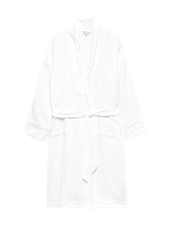 Pure Cotton Muslin Dressing Gown