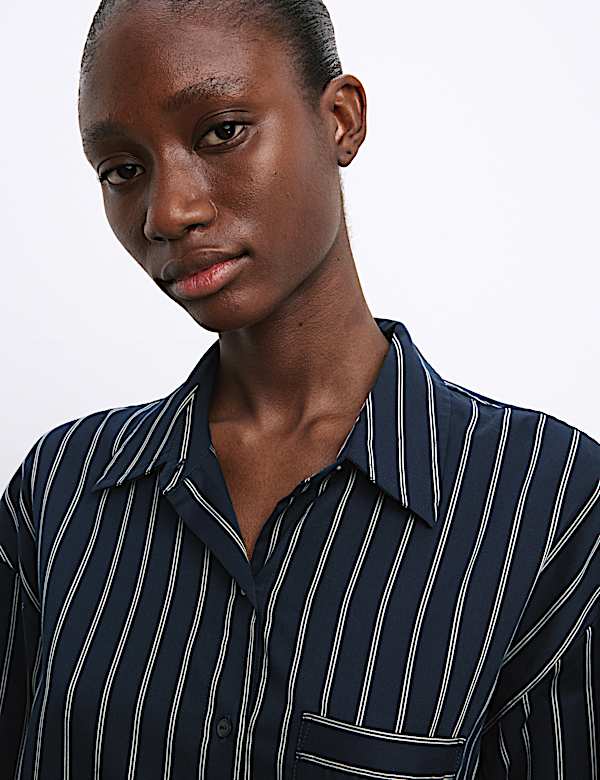 AUTOGRAPH PURE COTTON STRIPE NIGHTSHIRT
