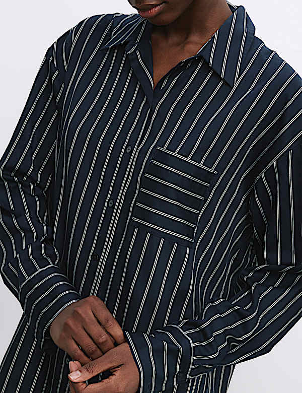 AUTOGRAPH PURE COTTON STRIPE NIGHTSHIRT