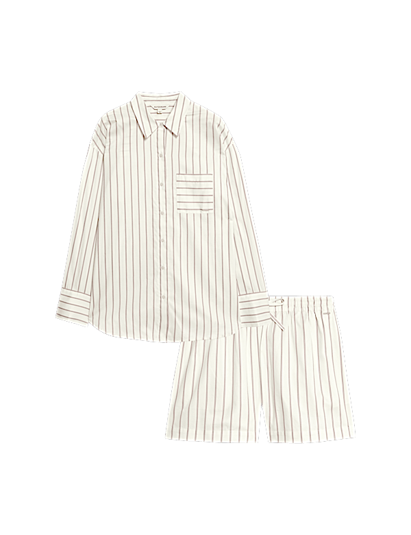 AUTOGRAPH SATEEN STRIPE REVERE SHORTIE