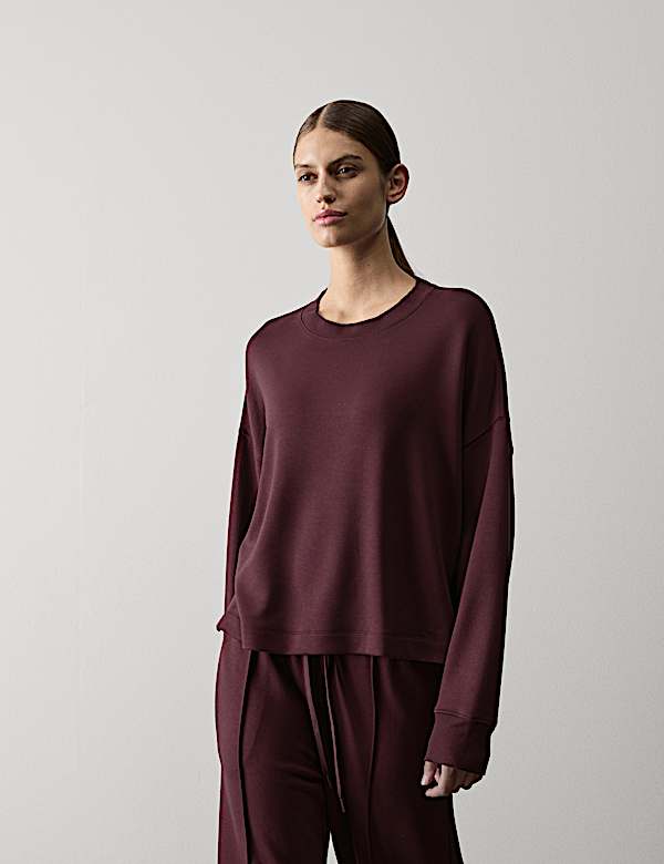 Lounge-Sweatshirt aus Scuba-Jersey - AT