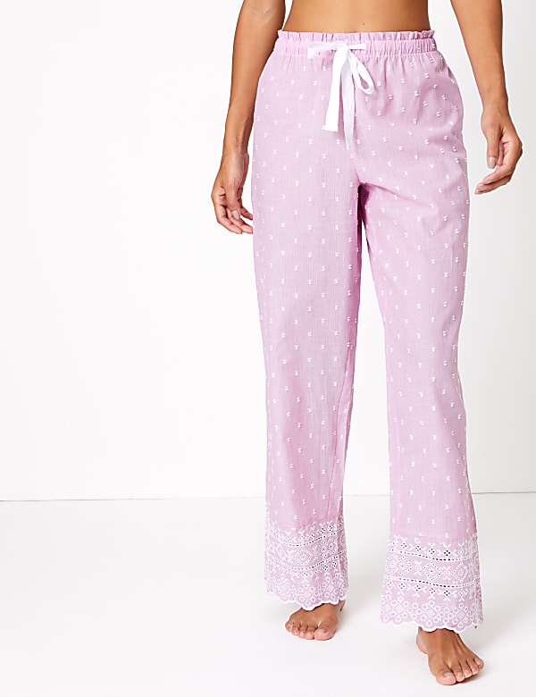 Pure Cotton Broderie Pyjama Set