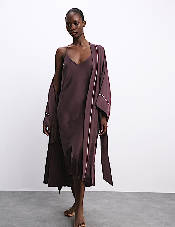 Σατέν μακριά ρόμπα - GR