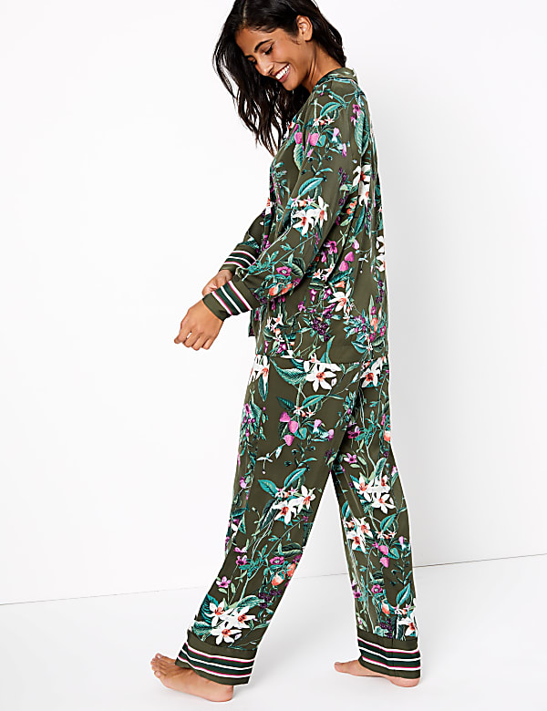Satin Floral Print Pyjama Set