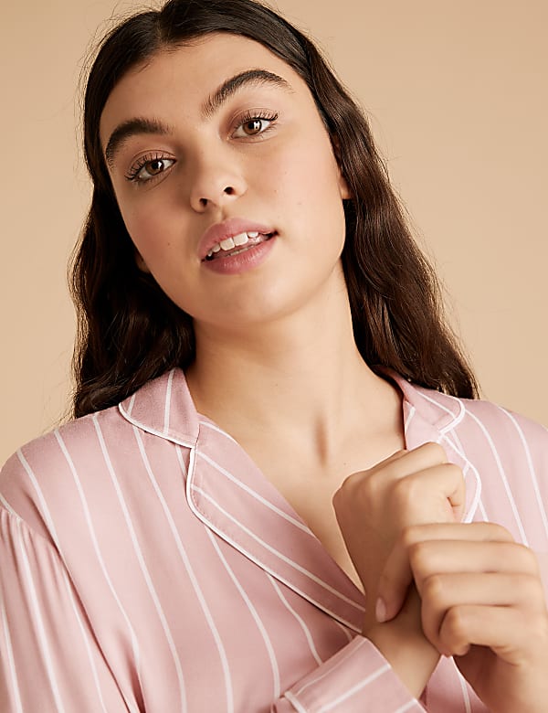 Sateen Striped Pyjama Set