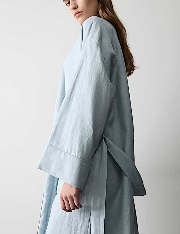 Pure Linen Tie Wrap - GR