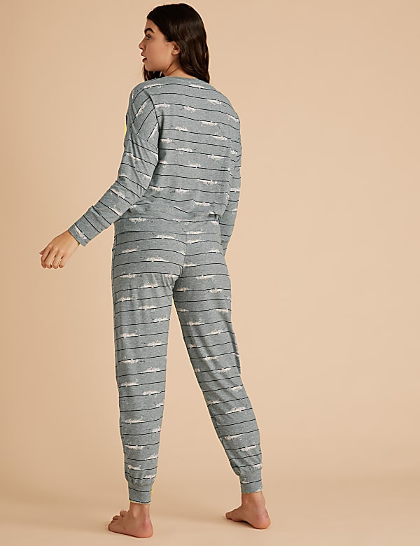 Cotton Cat Print Pyjama Set