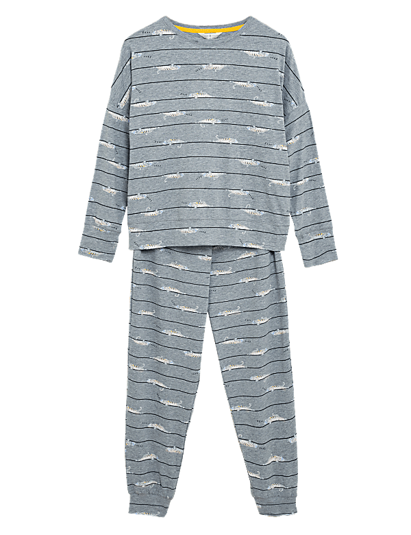Cotton Cat Print Pyjama Set