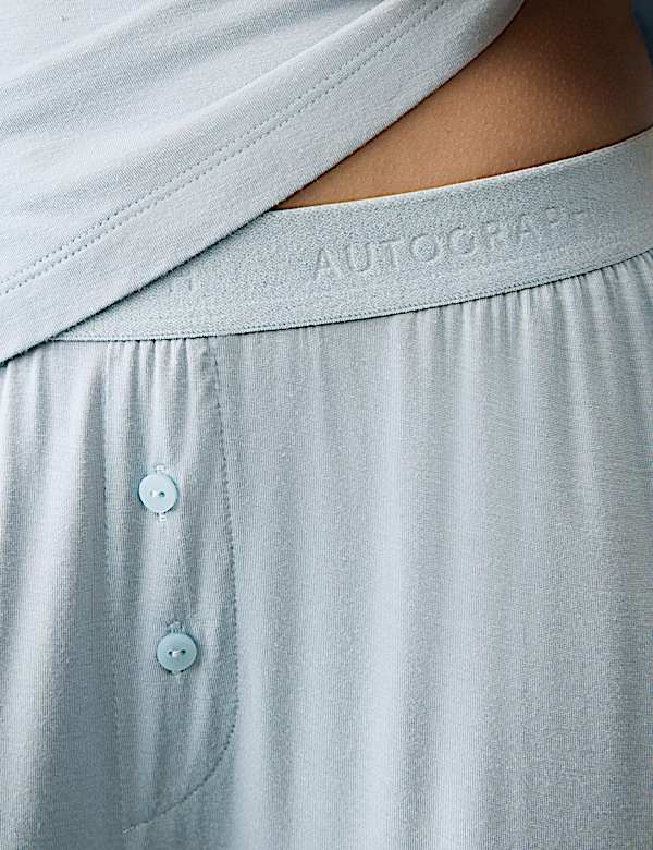 Button Fly Detail Pyjama Shorts - AU