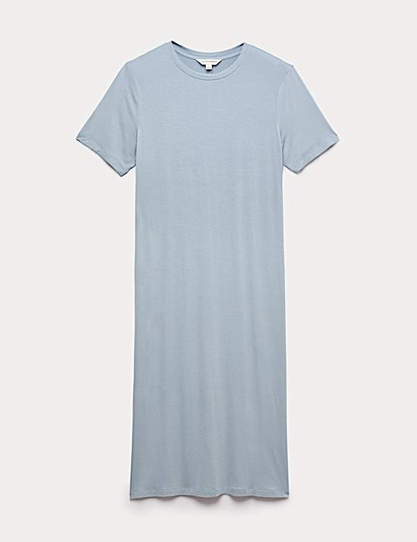 כותונת לילה עם צווארון עגול - IL