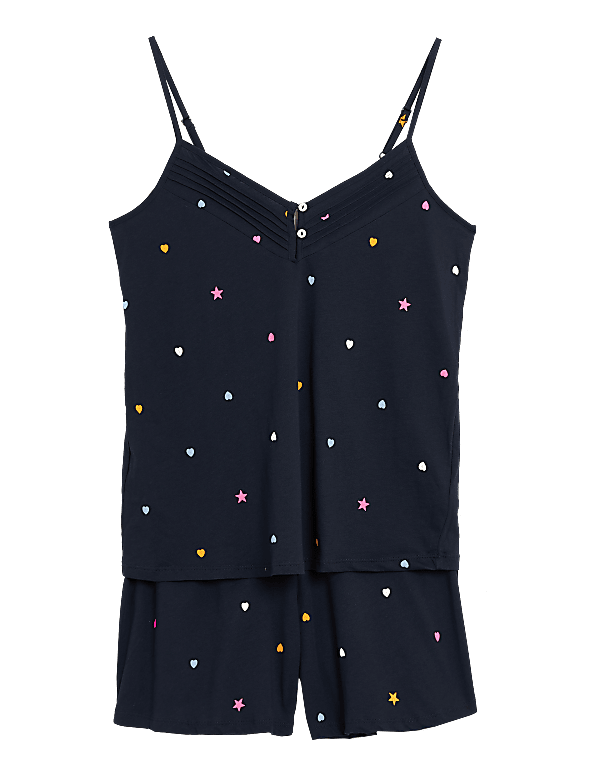 Pure Cotton Star Print Camisole Short Set