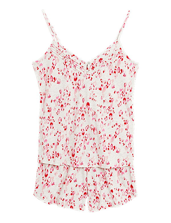 Cotton Leopard Print Camisole Pyjama Set
