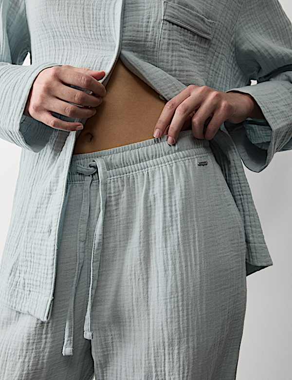 Pure Cotton Muslin Revere Pyjama Set - JO