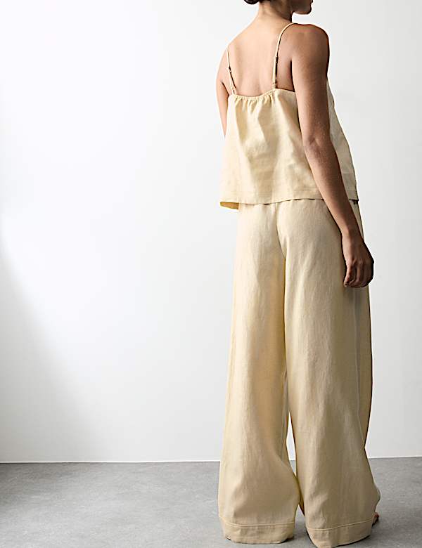 Pijama estilo camisola 100 % lino - US