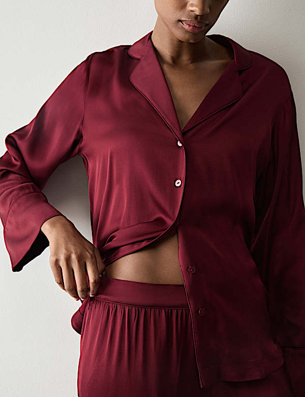Premium Satin Revere Pyjama Set - NO
