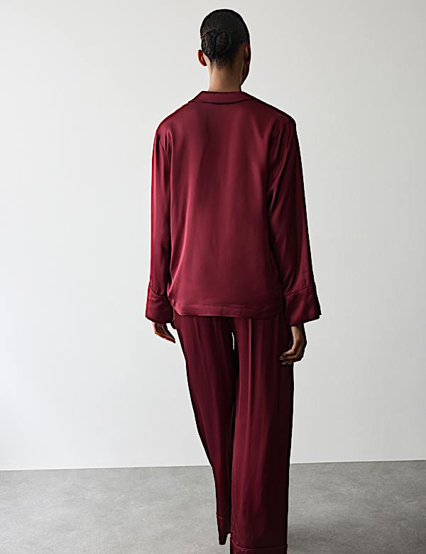 Premium Satin Revere Pyjama Set - NO