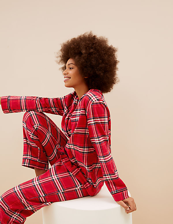 Women's Checked Family Pyjama Set