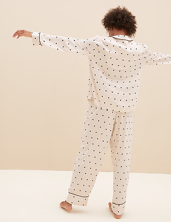 2 Pack Pure Viscose Polka Dot Regular Fit Pyjama Set