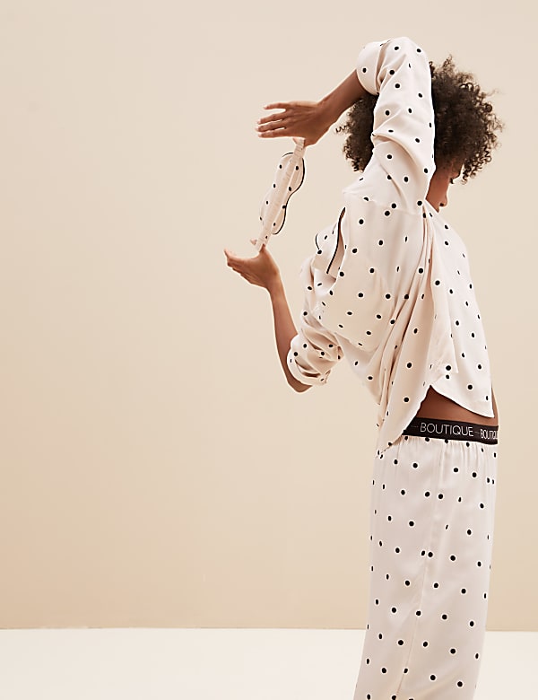 2 Pack Pure Viscose Polka Dot Regular Fit Pyjama Set