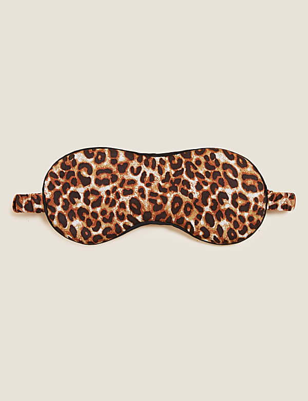 Leopard Print Pyjama Set with Eye Mask