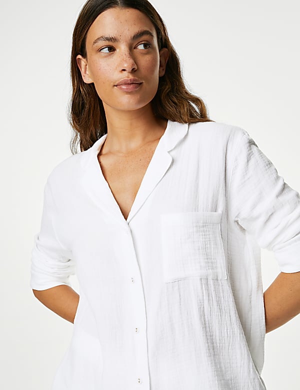 Pure Cotton Revere Collar Pyjama Set