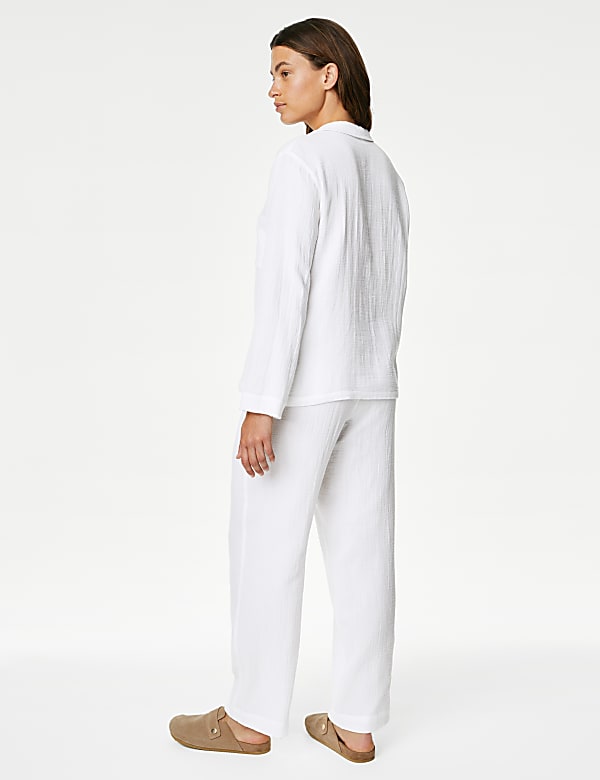 Pure Cotton Revere Collar Pyjama Set