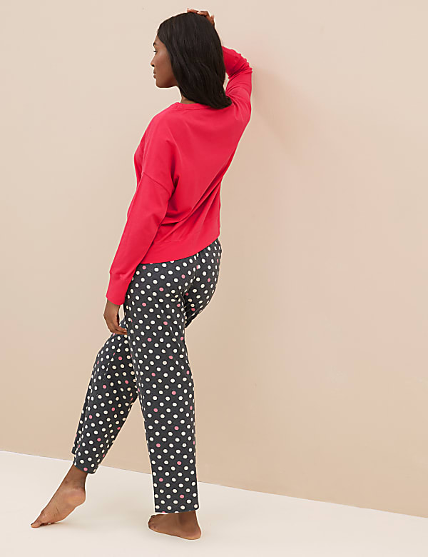 Cotton Rich Flock Slogan Pyjama Set