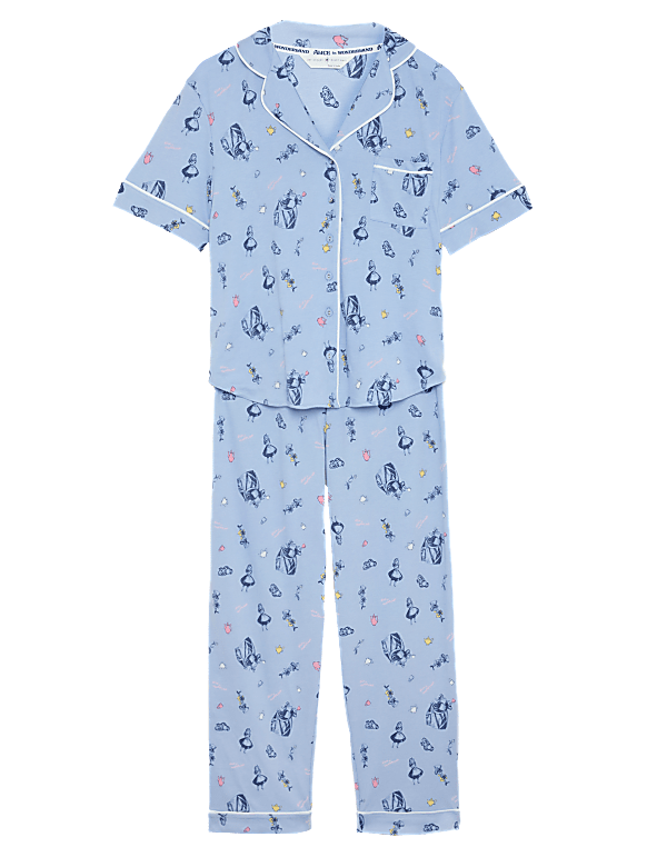 Buy Cotton Rich Alice in Wonderland Pyjama Set at Marks Spencer