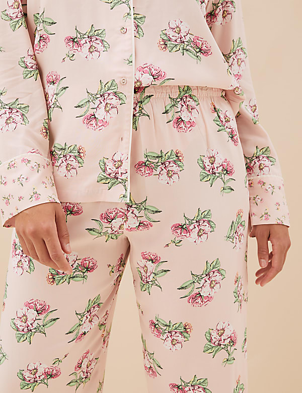 Woven Viscose Floral Revere Pyjama Set