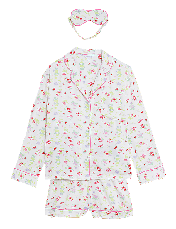 Floral Print Notched Lapel Sleepwear Top