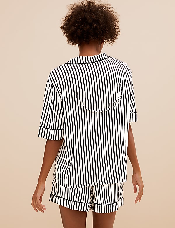 Stripe Shortie Set with Eye Mask
