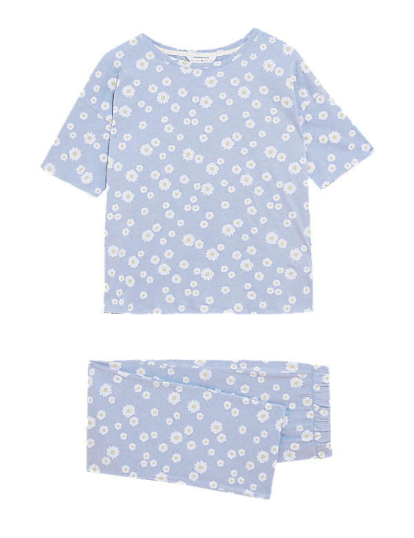 Cotton Mix Crew Neck T-Shirt & Pyjama Set
