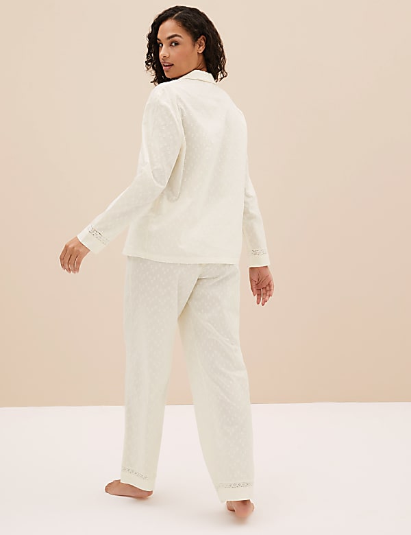 Pure Cotton Lace Trim Pyjama Set