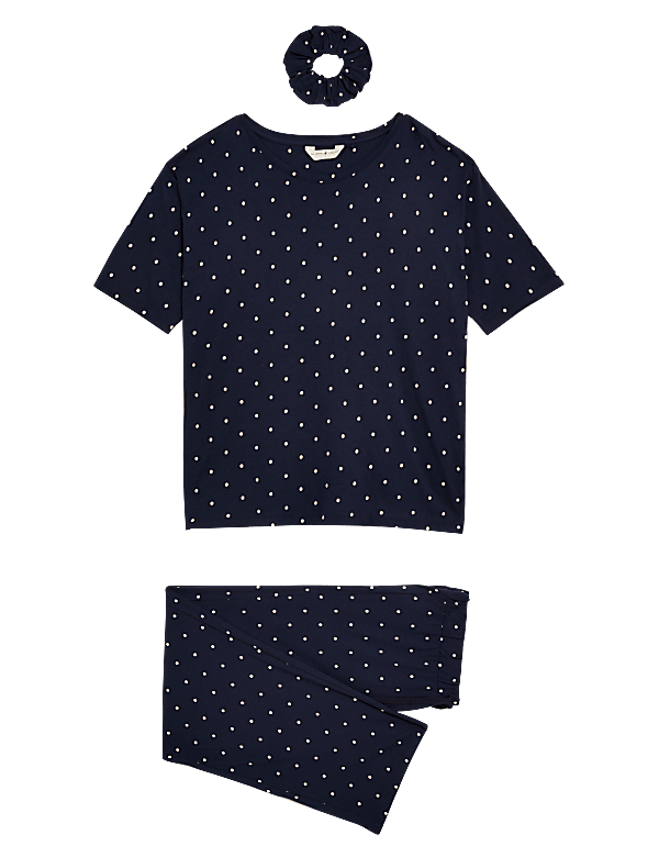 Cotton Modal Pyjama with Scrunchie