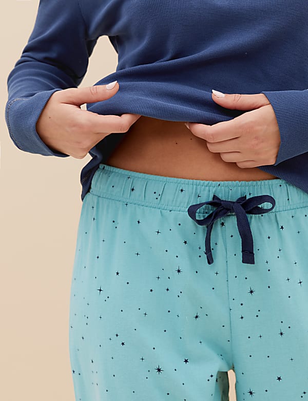 Pure Cotton Star Print Pyjama Set