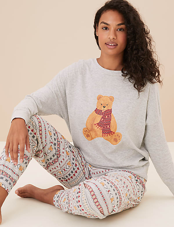 Women's Spencer Bear Family Chrismas Pyjama Set