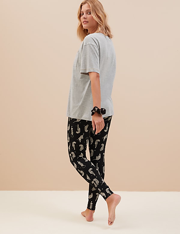 Cotton Rich Legging Set with Scrunchie