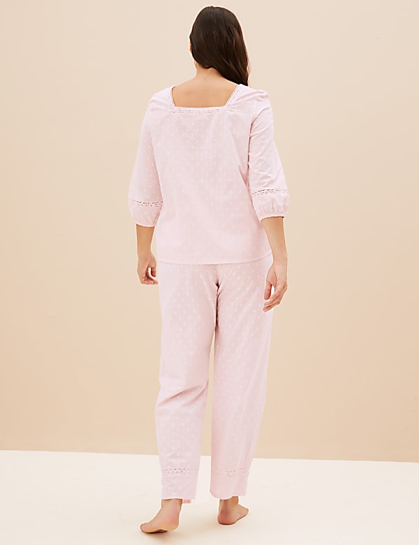 Pure Cotton Square Neck Pyjama Set