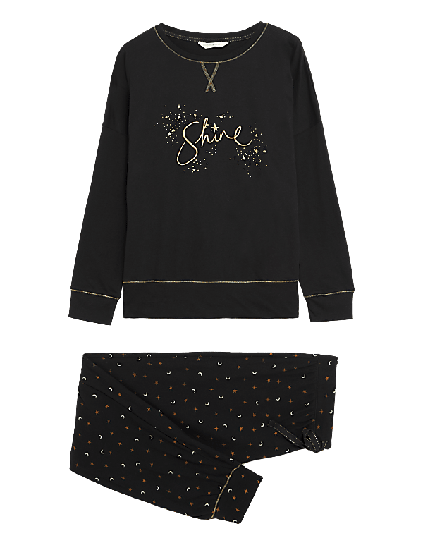Pure Cotton Shine Slogan Pyjama Set