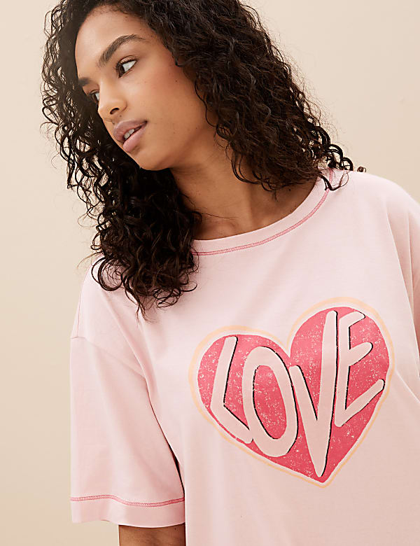 Cotton Rich Love Slogan Pyjama Set