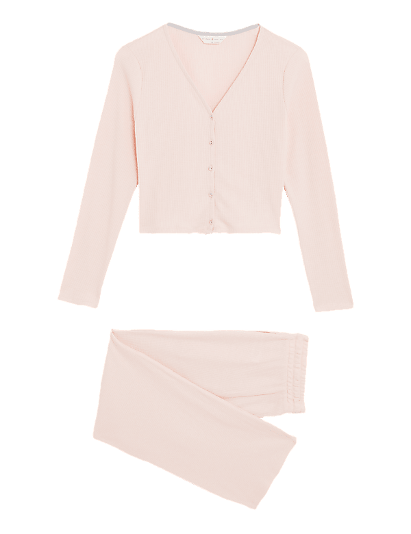 Cotton Blend Waffle Pyjama Set