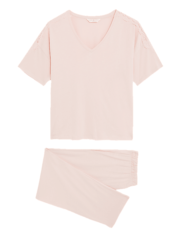 Cotton Modal Lace Pyjama Set