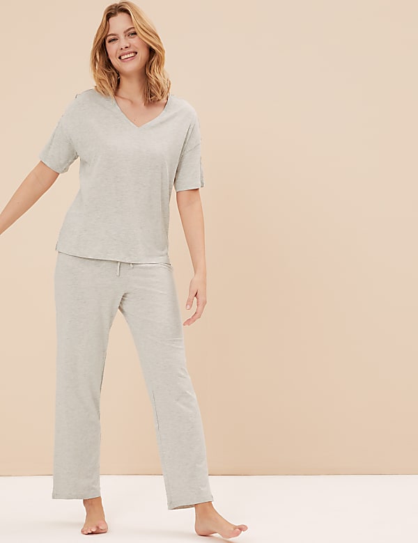 Cotton Modal Lace Pyjama Set