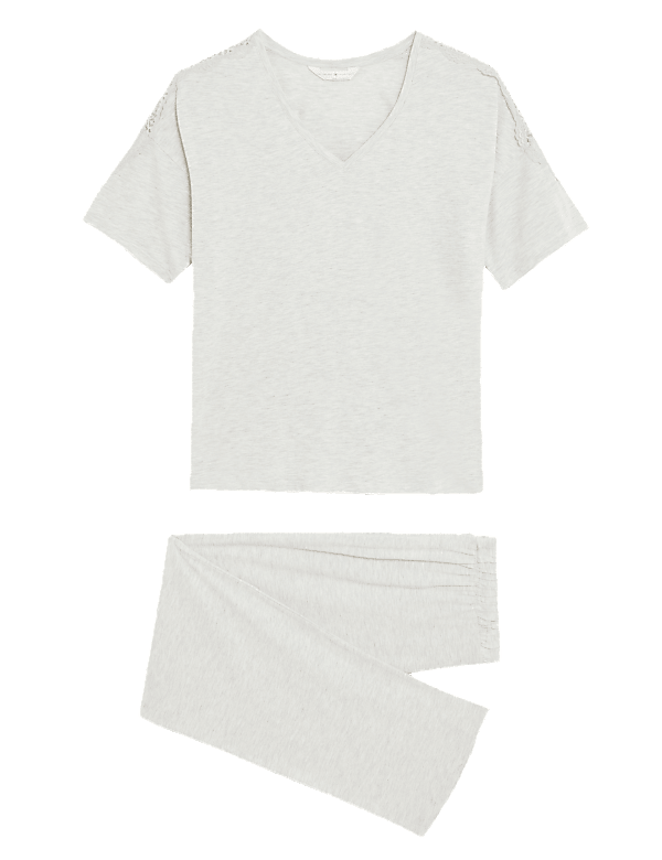 Cotton Modal Lace Pyjama Set