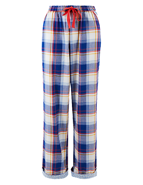 Pure Cotton Checked Pyjama Bottoms