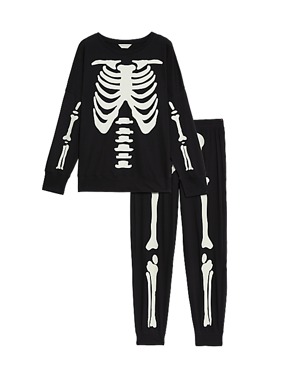 Women's Pure Cotton Skeleton Pyjama Set
