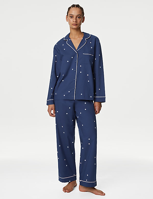 Pure Cotton Star Print Pyjama Set