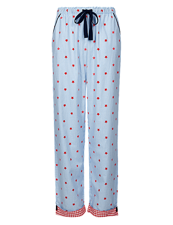 Pure Cotton Star Drawstring Pyjama Bottoms